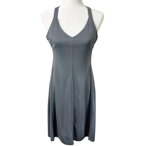 Kuhl Womens Java Athletic Dress M Gray Sleeveless Criss Cross Racerback Stretch - Picture 1 of 8
